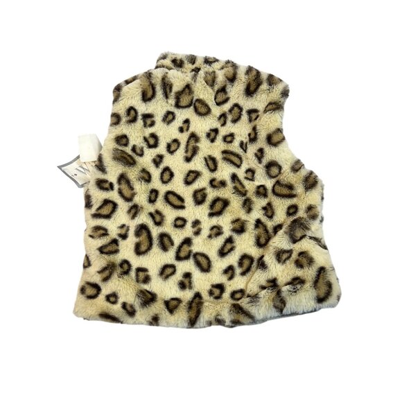 Widgeon Baby Leopard Print Faux Fur Vest Brown & Animal Pattern Size18M - New - Picture 2 of 8